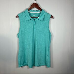 Adidas Women's Teal Sleeveless Tennis Golf Activewear Polo Tank Top XL